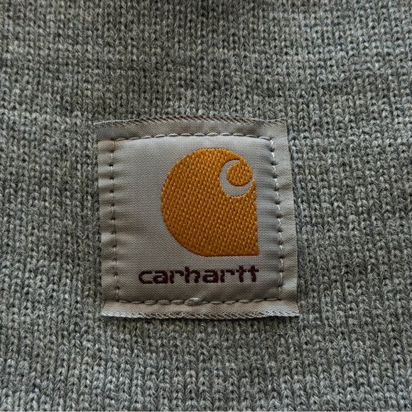 Carhartt Light Grey Beanie Hat cap‎ Logo One Size Fits Most - Picture 3 of 7